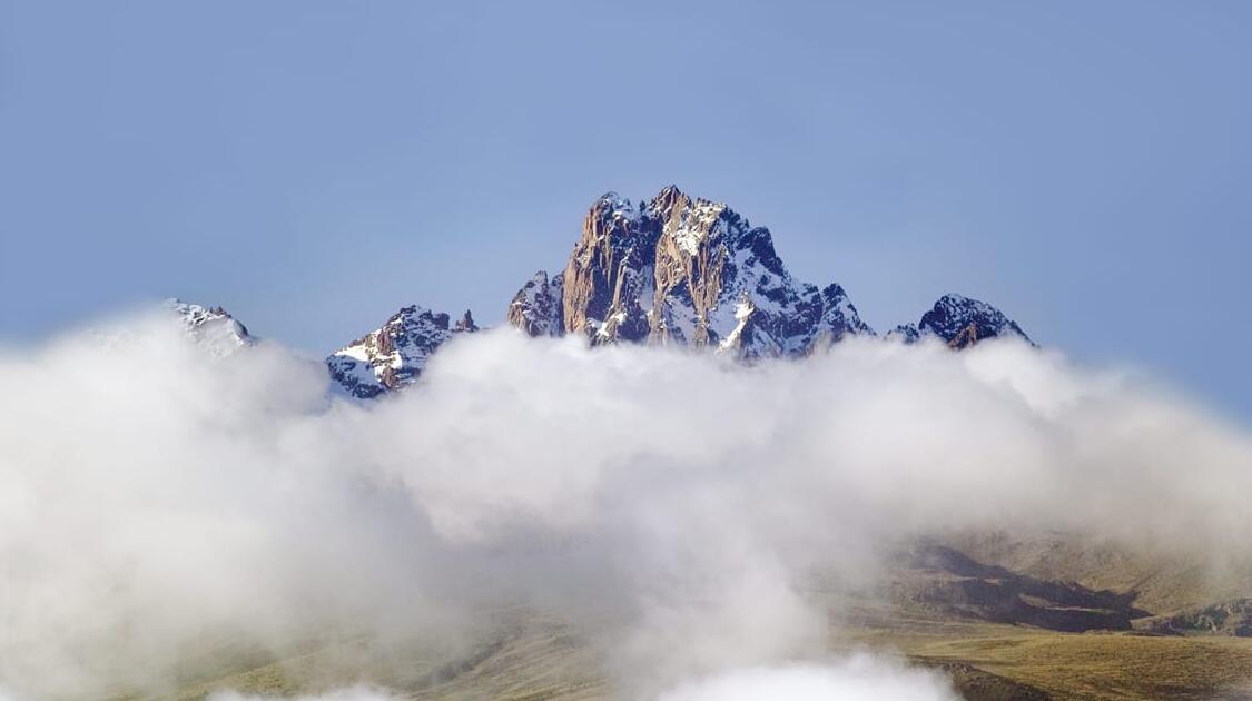Trekking on Mount Kenya